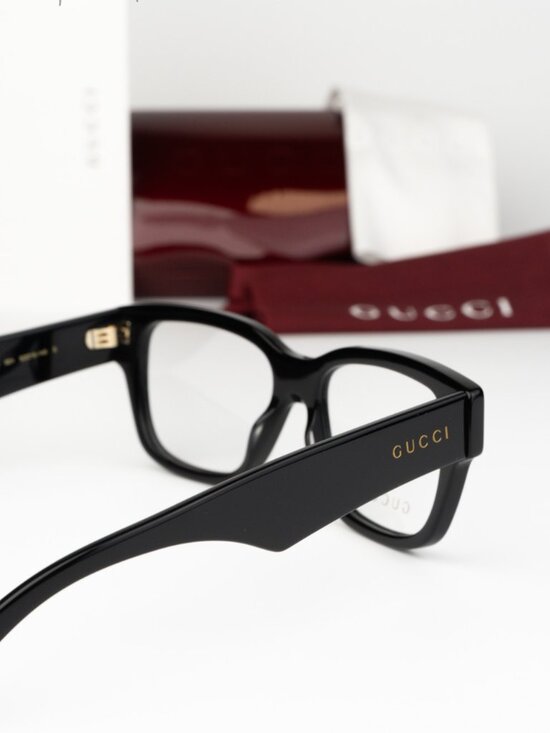 Gucci Women Eyeglasses Black Demo Square GG1428O 001 NEW AUTHENTIC main image 8
